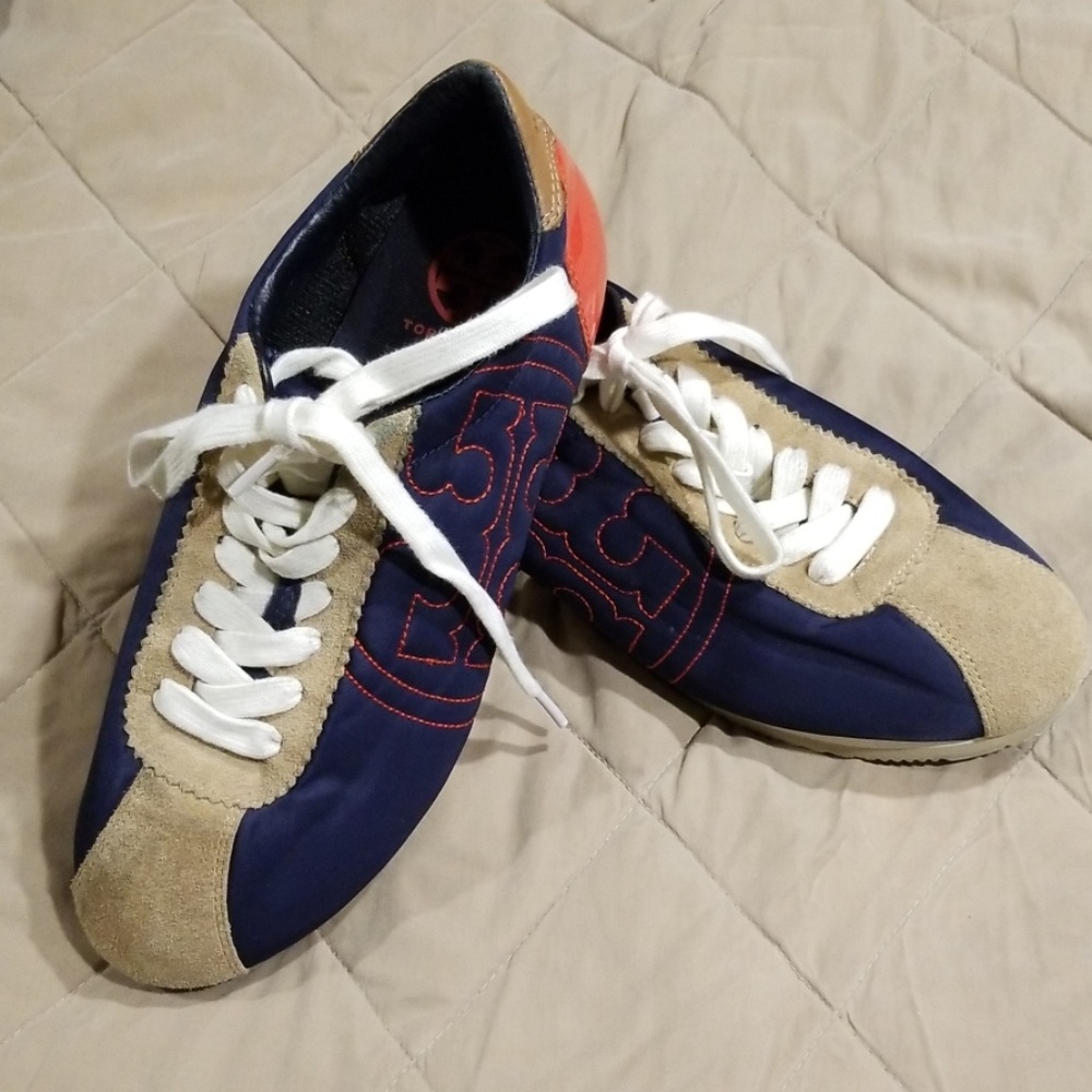 Tory Burch Murphy Nylon Leather Sneakers